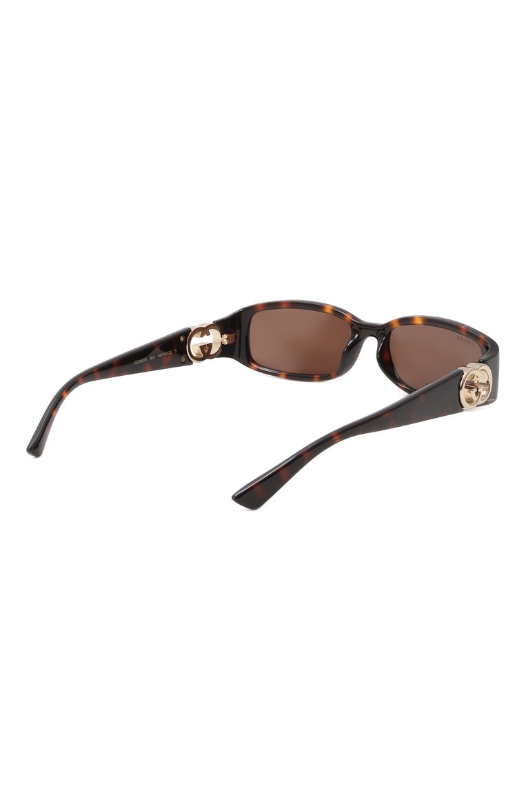 Женские солнцезащитные очки GUCCI коричневого цвета, арт. GG1661S 002 | Фото 4 (Региональные ограничения белый список (Axapta Mercury): Не проставлено; Нос: Не проставлено; Материал: Пластик; Тип очков: С/з; Очки форма: Прямоугольные; Оптика Гендер: оптика-женское)