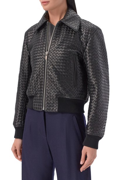 Кожаный бомбер BOTTEGA VENETA, арт. 863945/V6AR0, фото 3