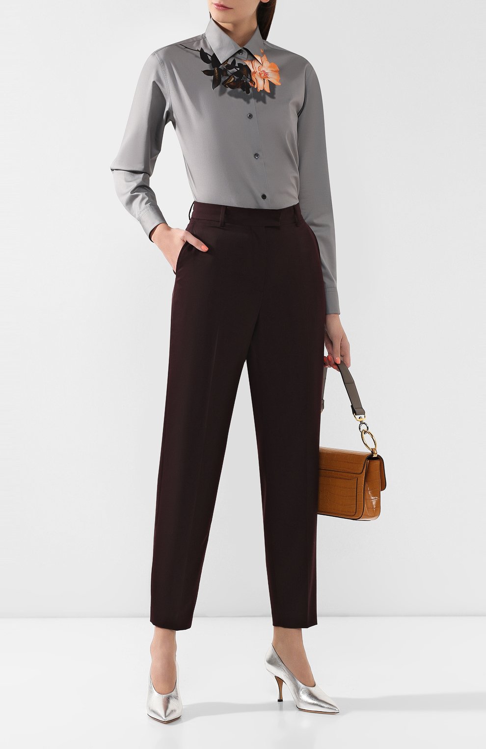 Шерстяные брюки DRIES VAN NOTEN, арт. 192-10933-8229, фото 2