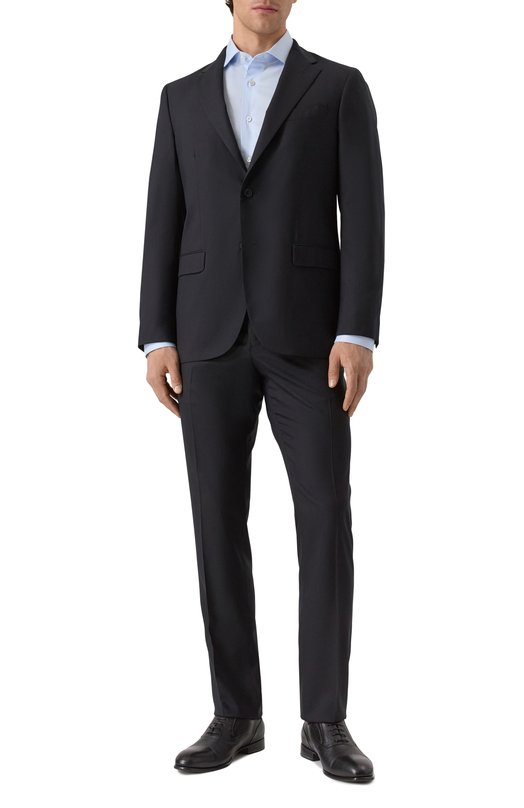 Хлопковая сорочка Brioni RCB10M/0A04Q Голубой  RCB10M/0A04Q Фото 2