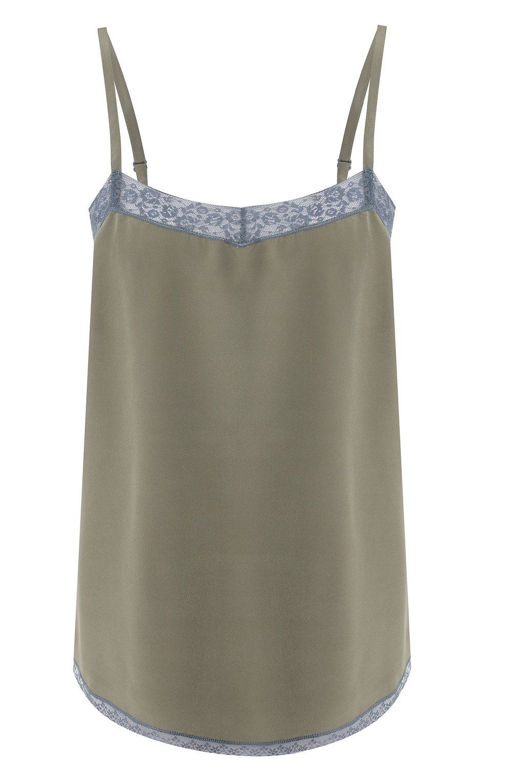 Шелковый топ ZADIG AND VOLTAIRE хаки цвета по цене 11100 руб., арт. SHCP0703F, фото 1 Шелковый топ ZADIG AND VOLTAIRE, арт. SHCP0703F, фото 1