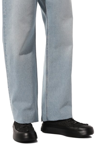 Комбинированные кеды triple stitch ZEGNA черного цвета по цене 115000 руб., арт. LHBAY/S5536Z, фото 3 Комбинированные кеды triple stitch ZEGNA, арт. LHBAY/S5536Z, фото 3