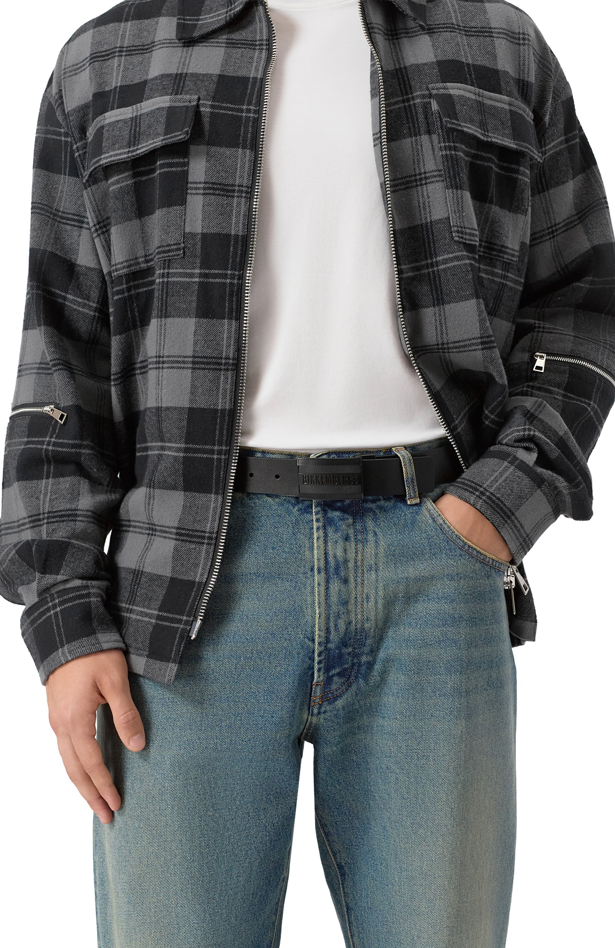 Двусторонний ремень DIRK BIKKEMBERGS черного цвета по цене 11750 руб., арт. BKCU01221M105, фото 3 Двусторонний ремень DIRK BIKKEMBERGS, арт. BKCU01221M105, фото 3