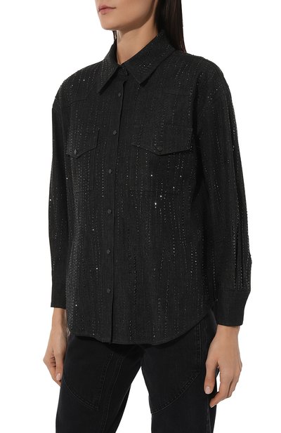 Джинсовая рубашка DONDUP черного цвета по цене 129500 руб., арт. DC233/DS0258D GT1W, фото 3 Джинсовая рубашка DONDUP, арт. DC233/DS0258D GT1W, фото 3