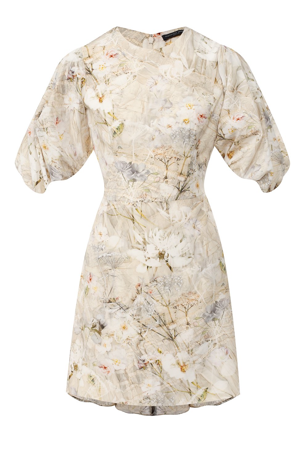 Шелковое платье ALEXANDER MCQUEEN белого цвета по цене 215000 руб., арт. 570434/QMD09, фото 1 Шелковое платье ALEXANDER MCQUEEN, арт. 570434/QMD09, фото 1