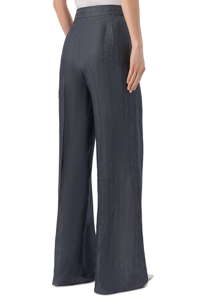 Льняные брюки MAX MARA серого цвета по цене 57200 руб., арт. MXMDESERT0, фото 4 Льняные брюки MAX MARA, арт. MXMDESERT0, фото 4