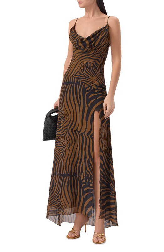 Платье из вискозы Blumarine 2A768A Коричневый  2A768A Фото 2