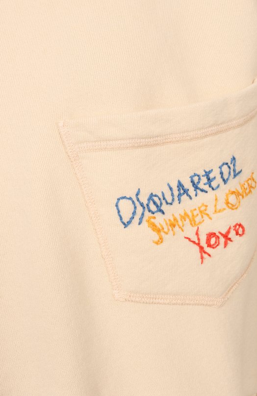 Хлопковый свитшот Dsquared2 S73GU0104/S25140 Кремовый  S73GU0104/S25140 Фото 6