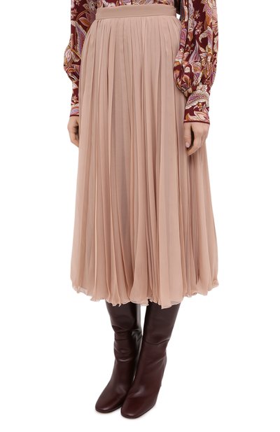 Шелковая юбка VALENTINO бежевого цвета по цене 212000 руб., арт. UB0RA6U02UP, фото 3 Шелковая юбка VALENTINO, арт. UB0RA6U02UP, фото 3