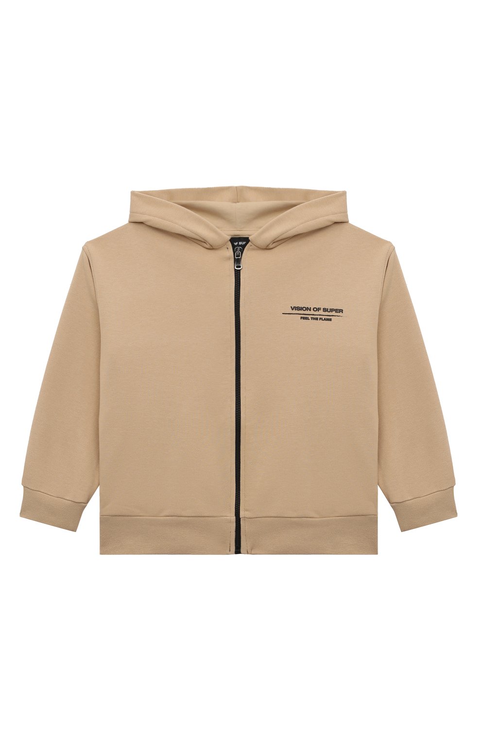 Хлопковая толстовка VISION OF SUPER бежевого цвета по цене 12150 руб., арт. MFV4105J, фото 1 Хлопковая толстовка VISION OF SUPER, арт. MFV4105J, фото 1
