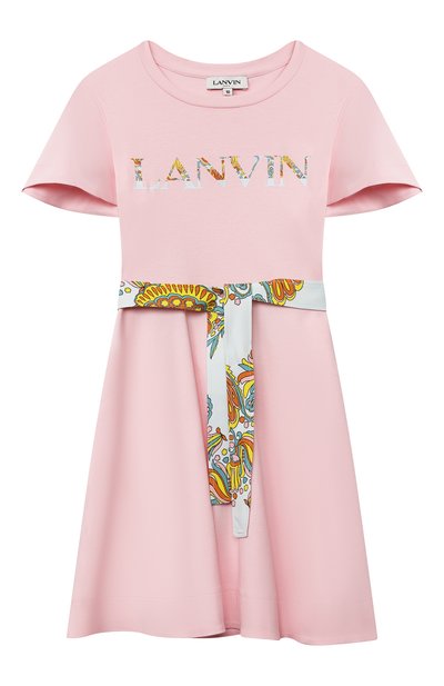 Хлопковое платье LANVIN розового цвета по цене 19950 руб., арт. N12012, фото 1 Хлопковое платье LANVIN, арт. N12012, фото 1