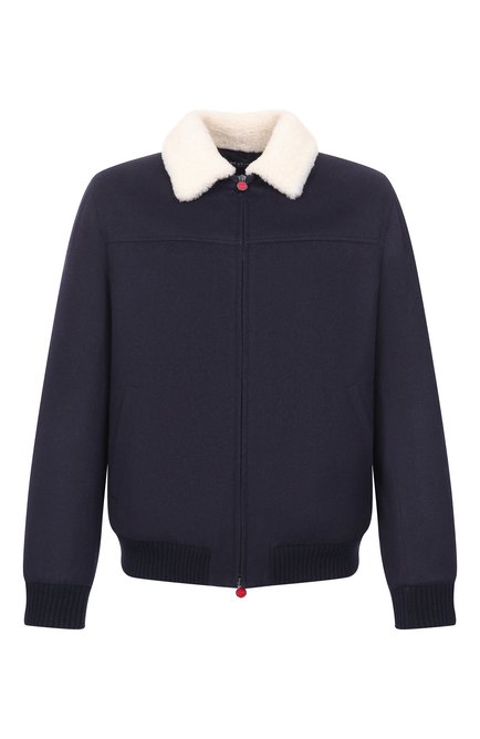 Мужской кашемировый бомбер с подкладкой из овчины KITON, арт. UW0910MV03T83