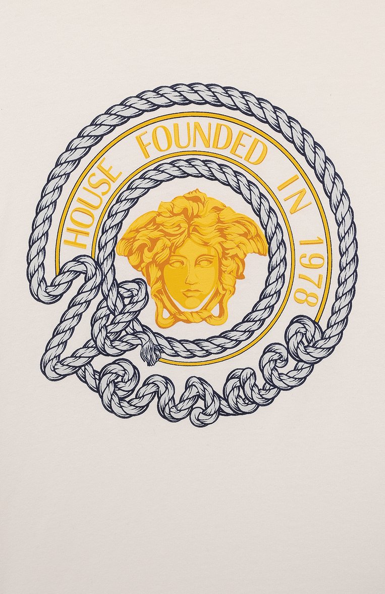 Хлопковая футболка VERSACE, арт. 1000129/1A09841/4A-6A, фото 3