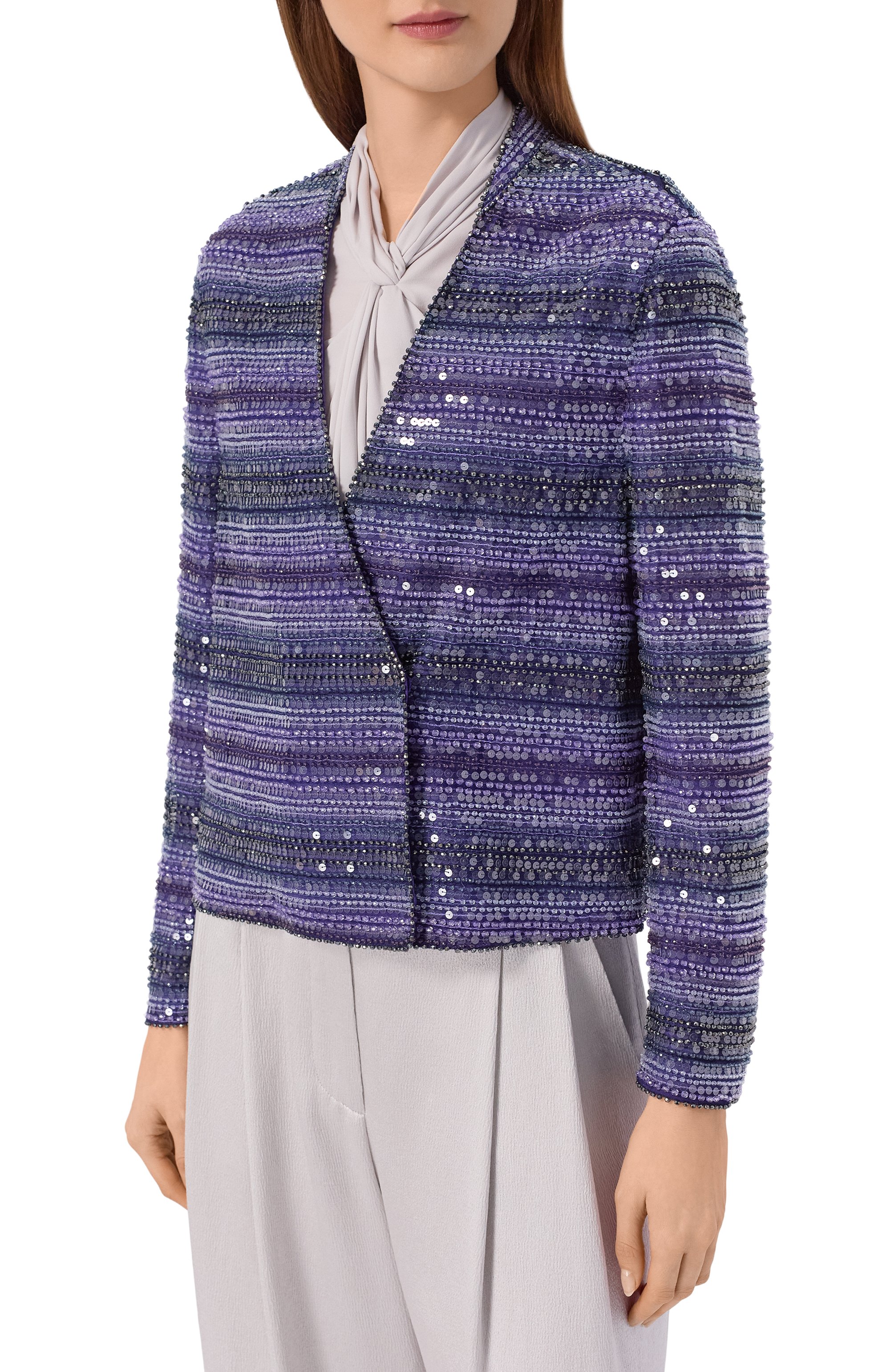 Жакет с отделкой пайетками и бисером GIORGIO ARMANI, арт. GW003001/AF24547, фото 3