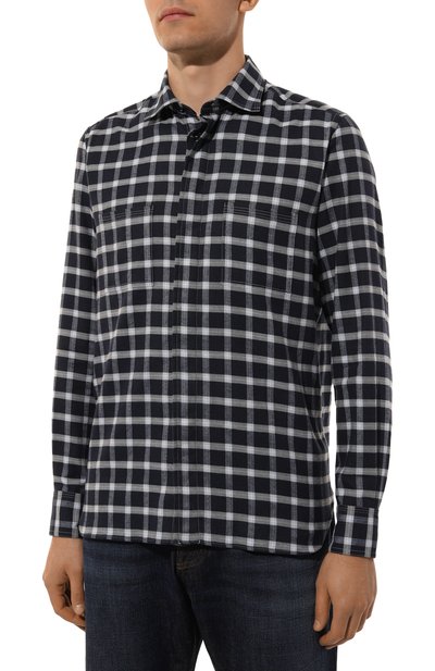 Хлопковая рубашка ZILLI, арт. SP0D01M010013168Q, фото 3