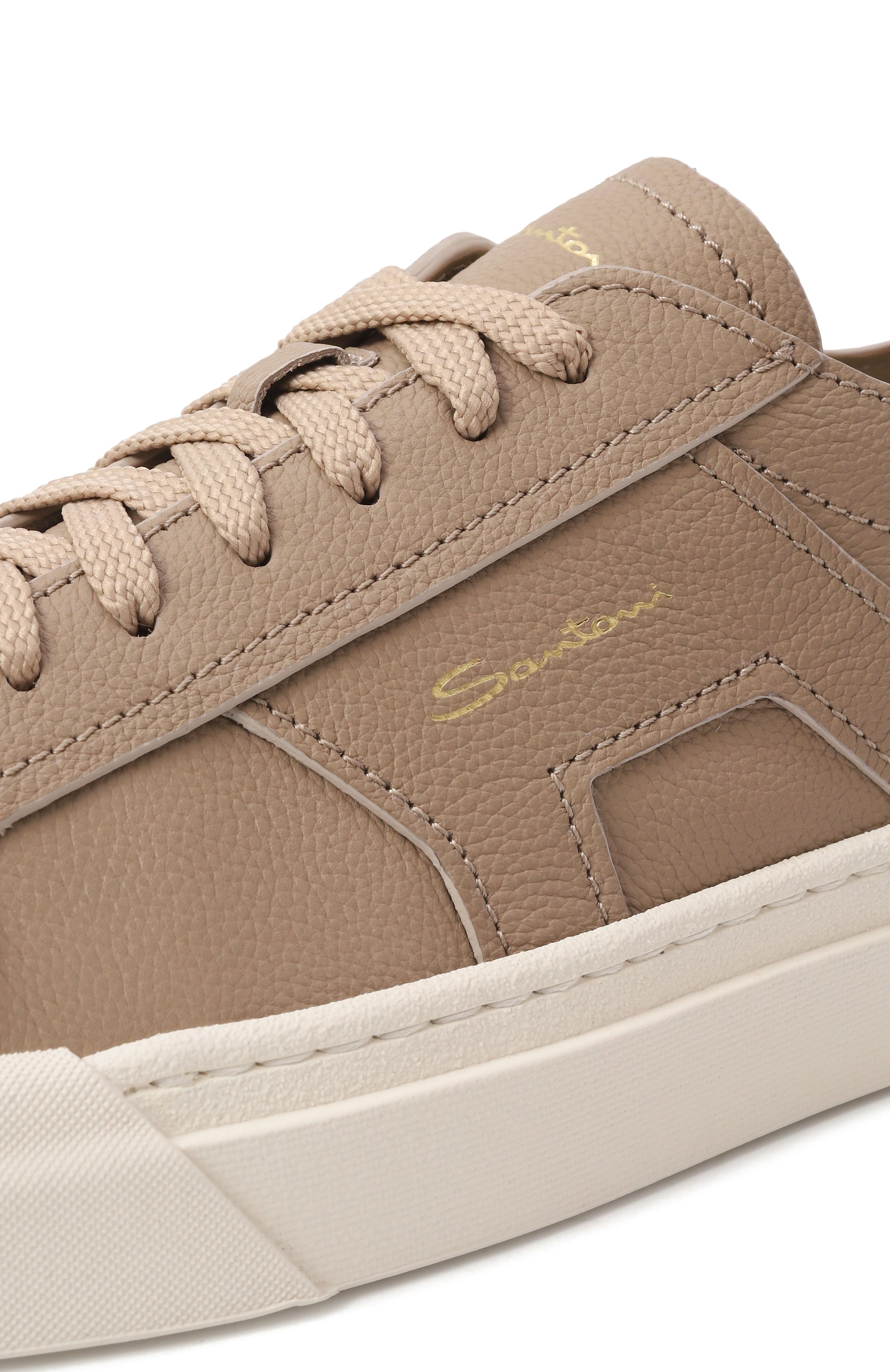 Кожаные кеды double buckle SANTONI, арт. MBGG21967PNNTSIW, фото 7