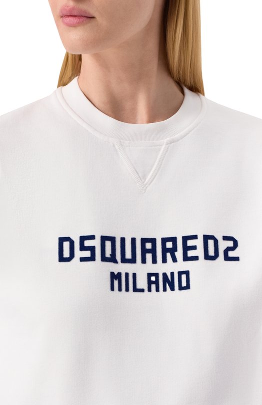 Хлопковый свитшот Dsquared2 S75GU0596/D25015 Белый  S75GU0596/D25015 Фото 5