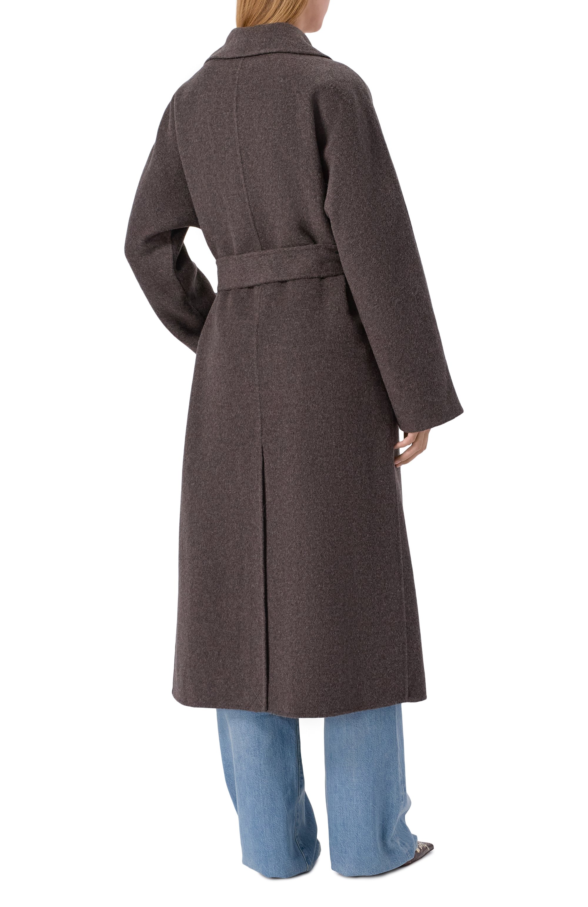 Шерстяное пальто P.A.R.O.S.H. темно-коричневого цвета по цене 111000 руб., арт. LEAK25-D431549, фото 4 Шерстяное пальто P.A.R.O.S.H., арт. LEAK25-D431549, фото 4