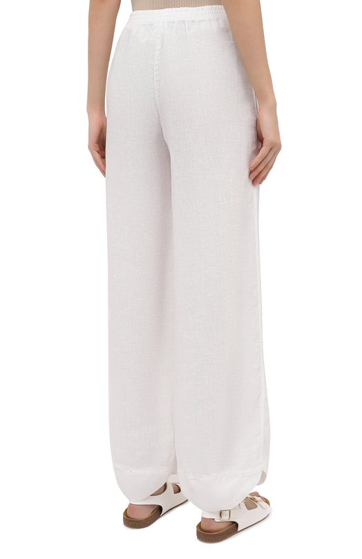 Льняные брюки Giorgio Armani 0WHPP0EK/T022F Белый  0WHPP0EK/T022F Фото 5