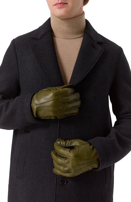 Кожаные перчатки Corneliani 26Q305-2620582 Хаки  26Q305-2620582 Фото 2