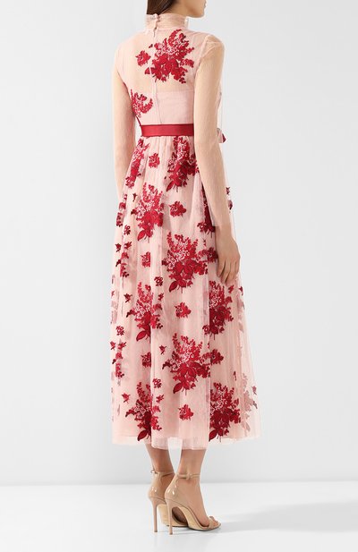 Платье с поясом REDVALENTINO розового цвета по цене 86500 руб., арт. SR0VA03Z/4KM, фото 4 Платье с поясом REDVALENTINO, арт. SR0VA03Z/4KM, фото 4