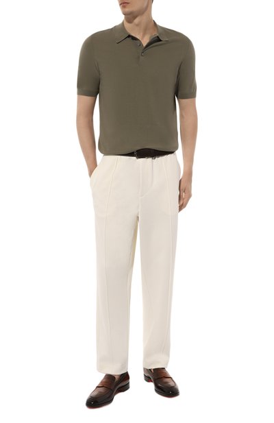 Хлопковое поло GRAN SASSO хаки цвета по цене 25900 руб., арт. 43156/20731, фото 2 Хлопковое поло GRAN SASSO, арт. 43156/20731, фото 2