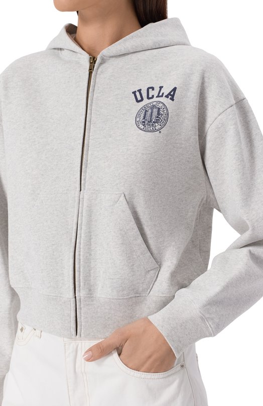 Хлопковая толстовка Sporty & Rich x UCLA Sporty and Rich ST068615639GY03 Серый  ST068615639GY03 Фото 5