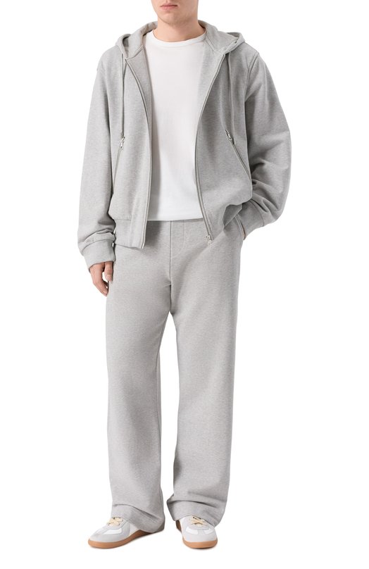 Хлопковые брюки Dries Van Noten 021156/3611 Серый  021156/3611 Фото 2