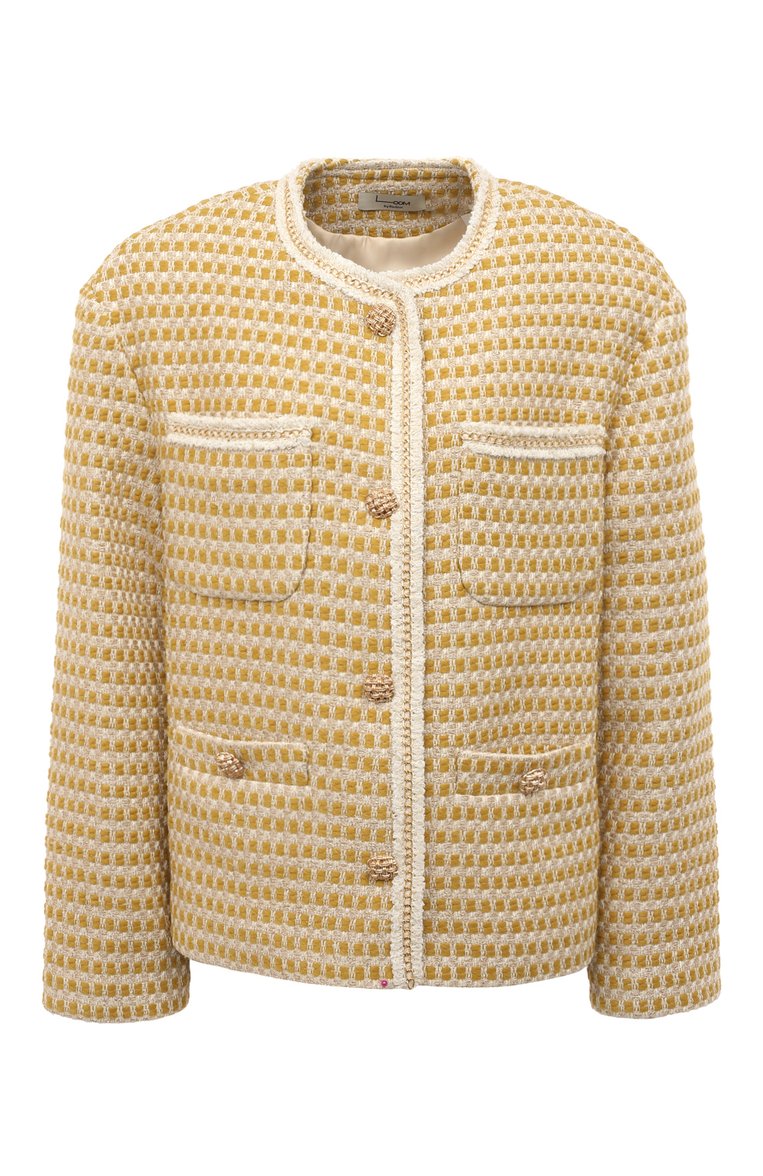 Женский желтый жакет из шерсти и вискозы LOOM BY RODINA купить в ...
