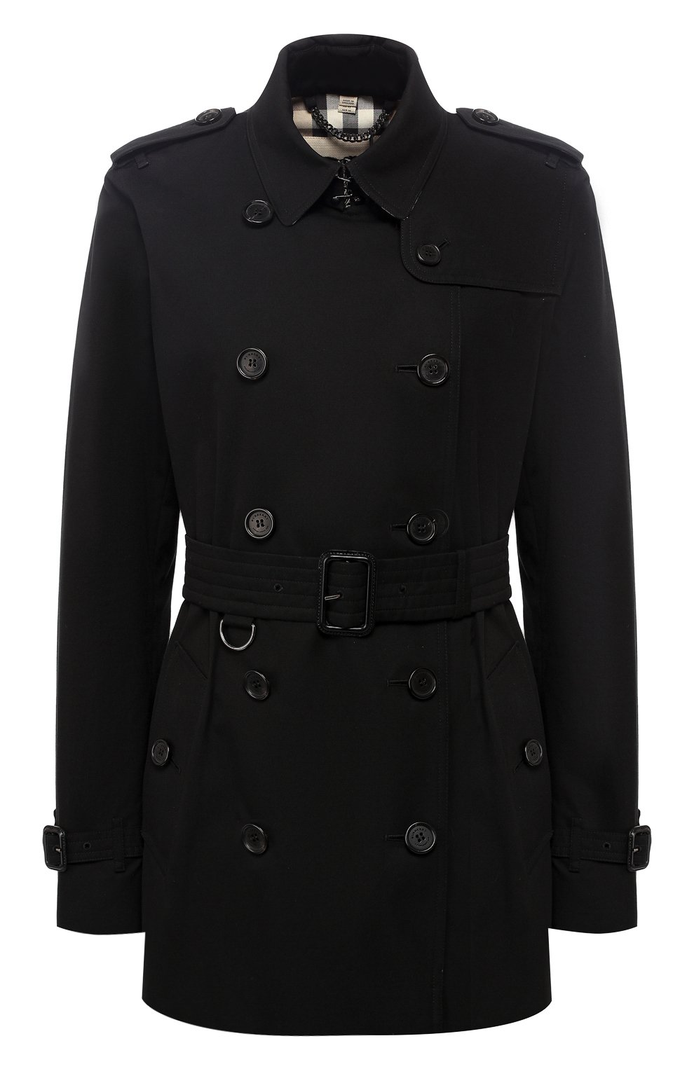 Тренч с поясом BURBERRY черного цвета по цене 189500 руб., арт. 3900548, фото 1 Тренч с поясом BURBERRY, арт. 3900548, фото 1