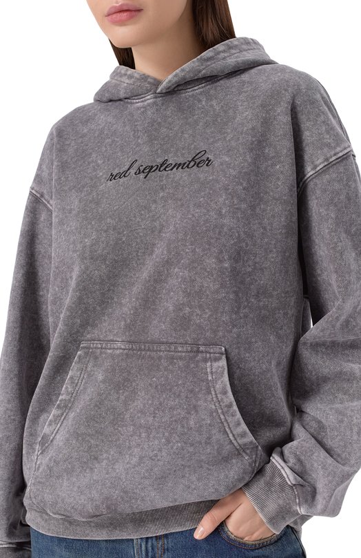 Хлопковое худи Red September 825.01.HDY25.04 Серый  825.01.HDY25.04 Фото 5