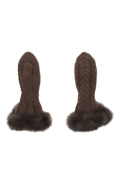 Кашемировые варежки с отделкой из соболя BLACK SABLE, арт. BS-ACSKV-EB, фото 2