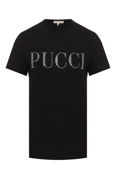 Женская хлопковая футболка EMILIO PUCCI, арт. 9EJP75/9E986