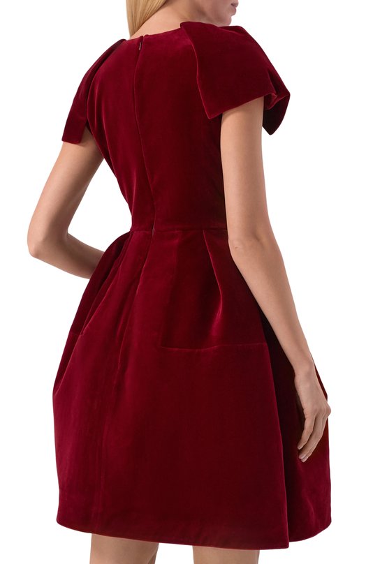 Бархатное платье Dice Kayek FW25R270 KDF BORDEAUX Бордовый  FW25R270 KDF BORDEAUX Фото 3