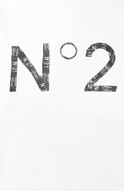 Хлопковая футболка N21 белого цвета по цене 29950 руб., арт. 20E N2M0/F011/4157, фото 5 Хлопковая футболка N21, арт. 20E N2M0/F011/4157, фото 5