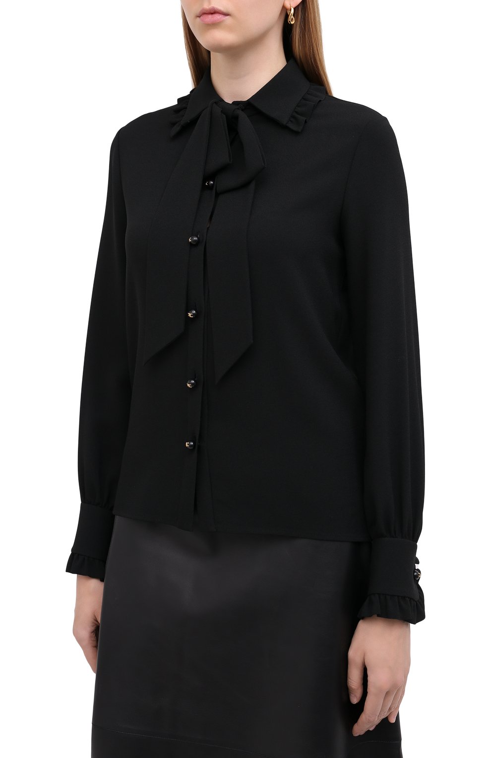 Блузка CELINE черного цвета по цене 170500 руб., арт. 2B395865C, фото 3 Блузка CELINE, арт. 2B395865C, фото 3