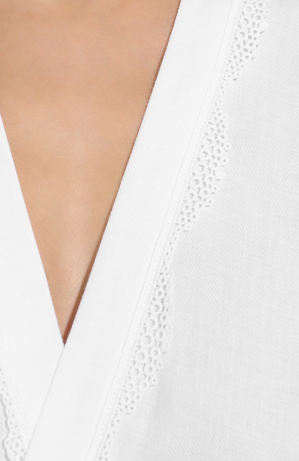 Хлопковый халат CELESTINE белого цвета по цене 19950 руб., арт. 70000572/SARA HAUSMANTEL, фото 5 Хлопковый халат CELESTINE, арт. 70000572/SARA HAUSMANTEL, фото 5