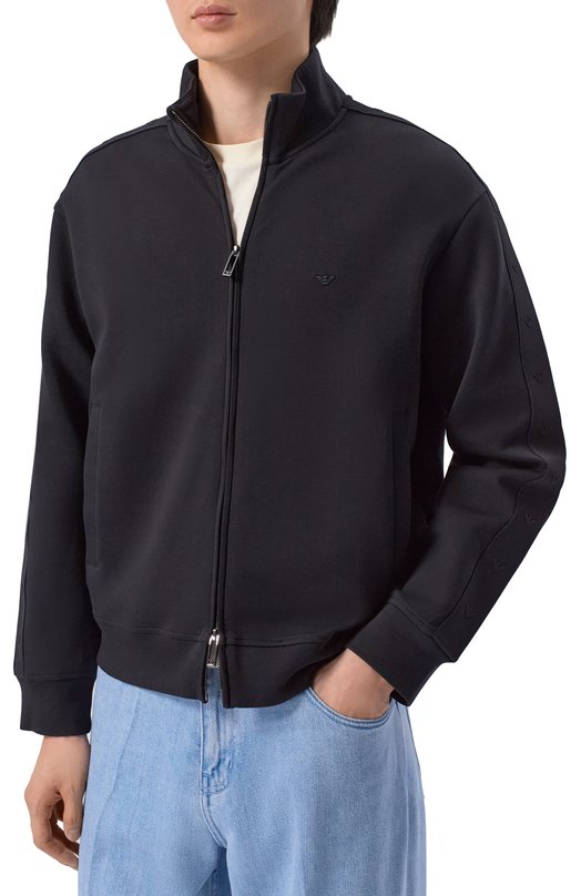 Хлопковая толстовка Emporio Armani EM005222/AF10013 Чёрный  EM005222/AF10013 Фото 3