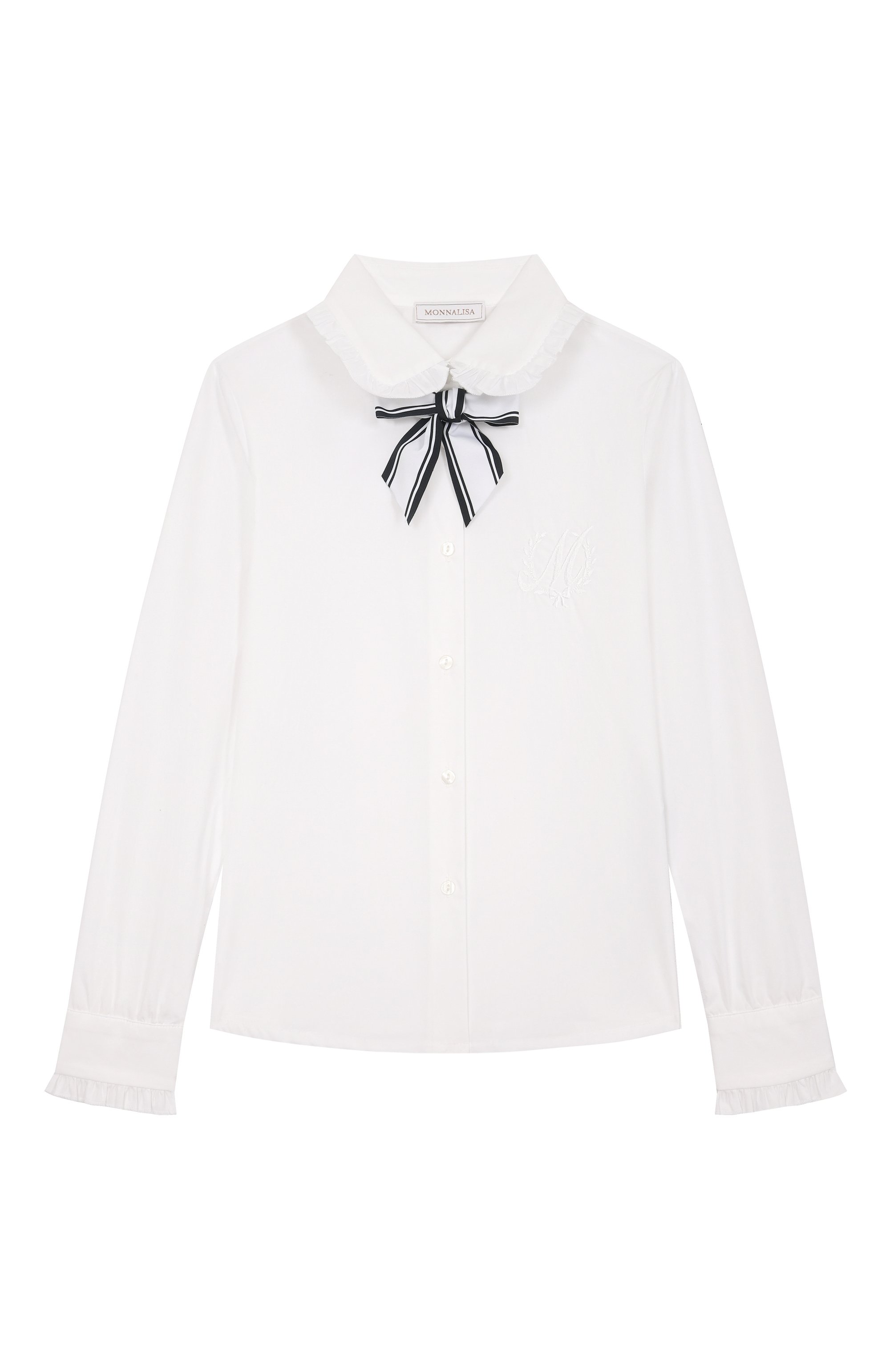 Хлопковая рубашка MONNALISA, арт. 18FCAS, фото 1
