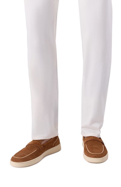 Замшевые лоферы ZILLI коричневого цвета по цене 133000 руб., арт. H0196AM1194VTPU03, фото 3 Замшевые лоферы ZILLI, арт. H0196AM1194VTPU03, фото 3