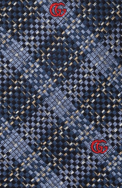 Шелковый галстук GUCCI синего цвета по цене 25920 руб., арт. 644003/4E002, фото 3 Шелковый галстук GUCCI, арт. 644003/4E002, фото 3