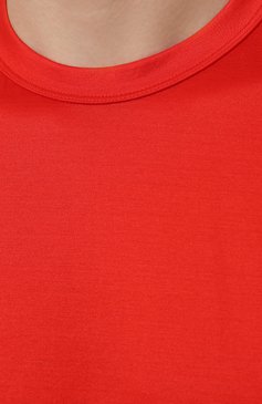 Мужская хлопковая футболка CORTIGIANI красного цвета, арт. 716605 | Фото 5 (Принт: Без принта; Рукава: Короткие; Длина (для топов): Стандартные; Материал сплава: Проставлено; Материал внешний: Хлопок; Драгоценные камни: Проставлено; Стили: Кэжуэл)