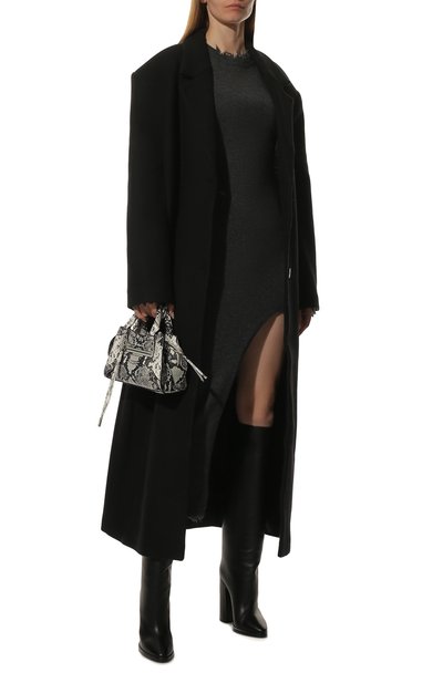 Платье из шерсти и кашемира ADDICTED темно-серого цвета по цене 43650 руб., арт. MK914, фото 2 Платье из шерсти и кашемира ADDICTED, арт. MK914, фото 2