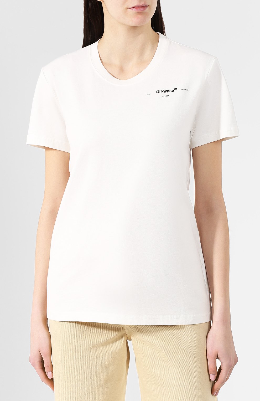 Хлопковая футболка OFF-WHITE, арт. 0WAA049S19B070590110, фото 3