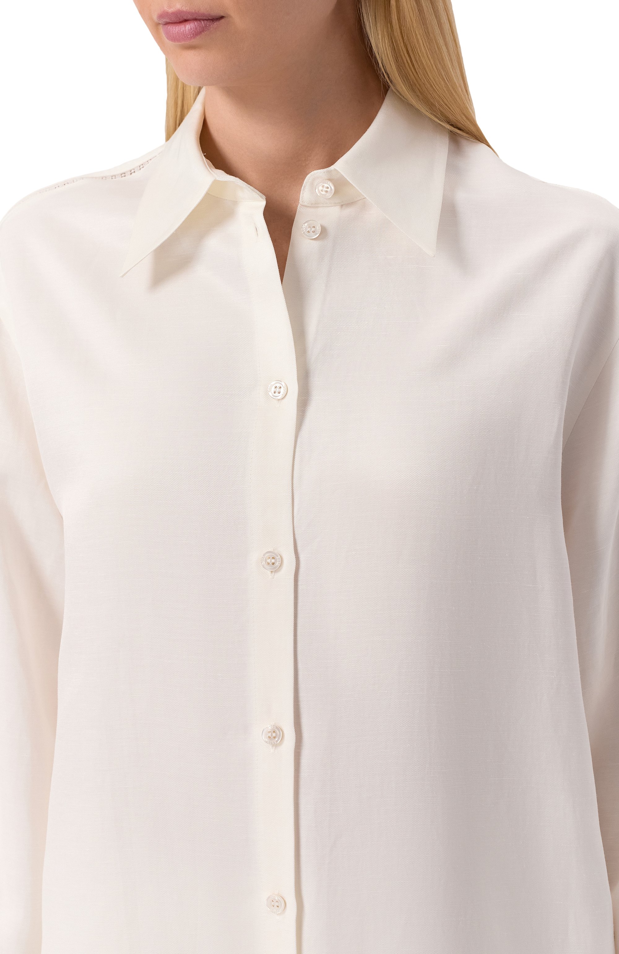 Рубашка из вискозы и льна BOSS, арт. 50535297, фото 5