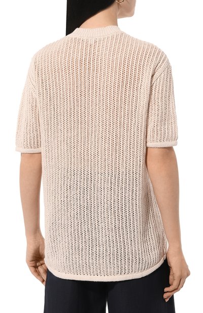 Хлопковый пуловер ADDICTED бежевого цвета по цене 21670 руб., арт. AC2224, фото 4 Хлопковый пуловер ADDICTED, арт. AC2224, фото 4