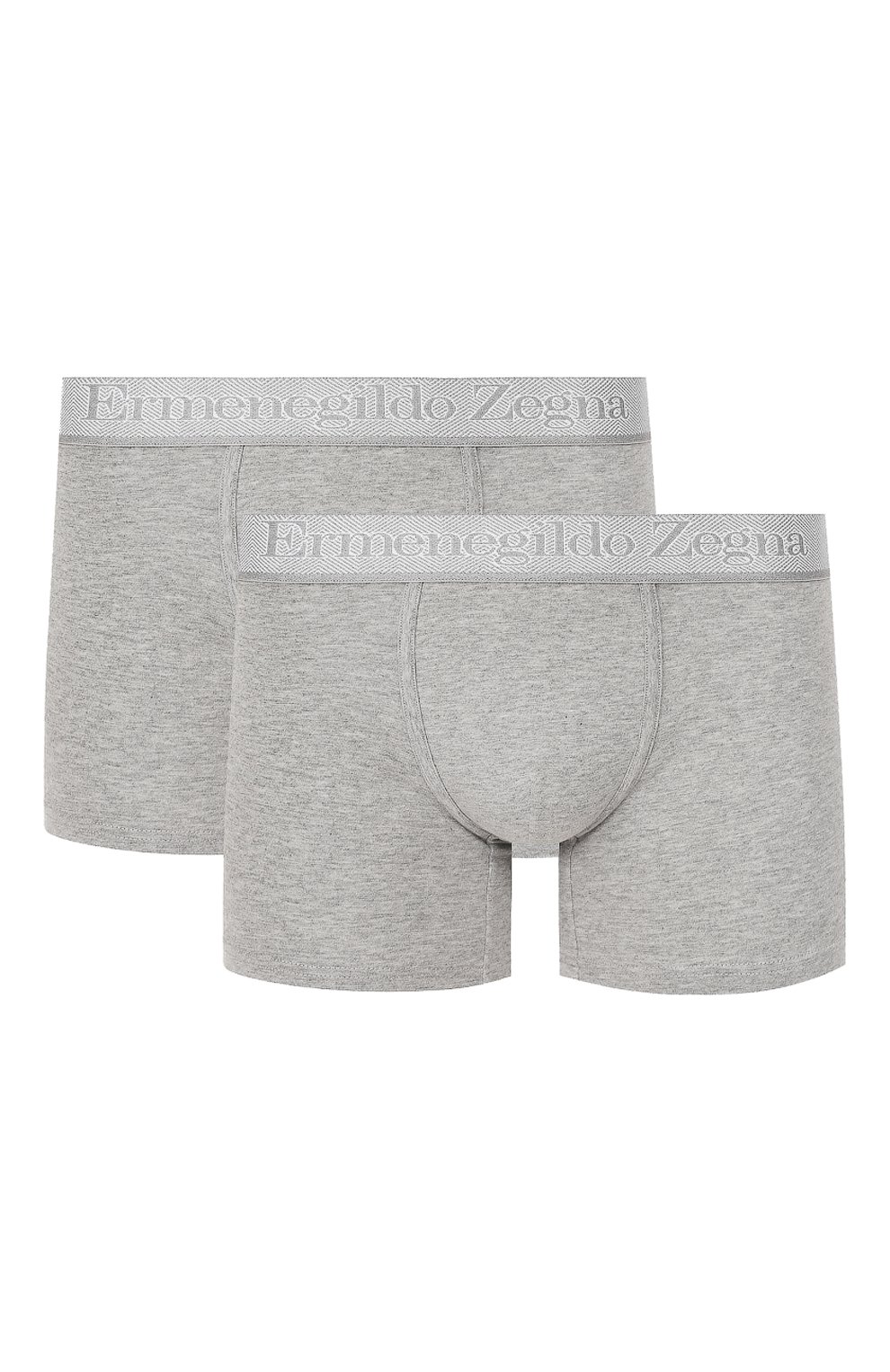 Комплект из двух хлопковых боксеров с широкой резинкой ZEGNA серого цвета по цене 9725 руб., арт. N2X440040, фото 1 Комплект из двух хлопковых боксеров с широкой резинкой ZEGNA, арт. N2X440040, фото 1