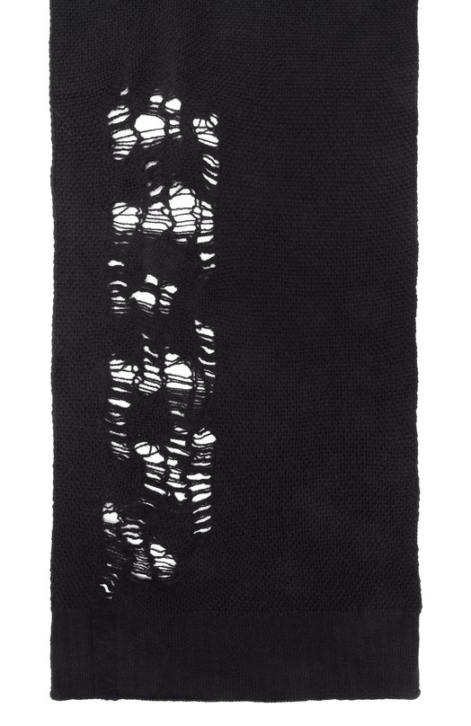 Шерстяной шарф Ann Demeulemeester B0013175/KN071 Чёрный  B0013175/KN071 Фото 4