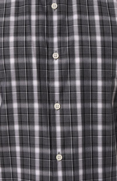 Хлопковая рубашка ZEGNA темно-серого цвета по цене 49150 руб., арт. UCX03A6/SRF5, фото 5 Хлопковая рубашка ZEGNA, арт. UCX03A6/SRF5, фото 5