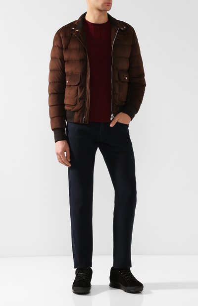 Кожаный бомбер gibran на молнии с воротником-стойкой MONCLER, арт. D2-091-40809-80-57331, фото 2